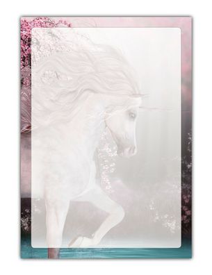 Kinder Motiv-Briefpapier magisches Einhorn Unicorn (MPA-5222, DIN A4 25 Blatt)