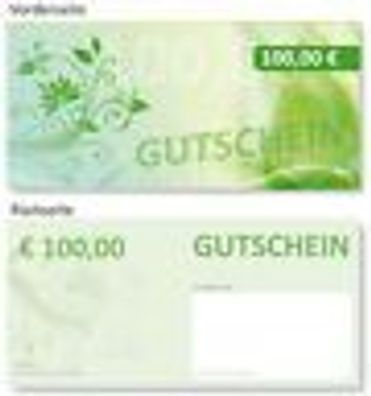 100 x 100 EURO Geschenk Gutscheine - Sonderaktion - Festwertgutschein