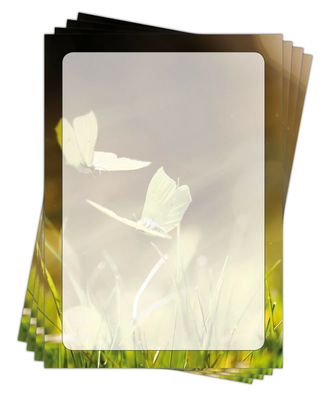 Motivpapier Briefpapier Frühlingswiese (Zitronenfalter-5181, DIN A4, 100 Blatt)