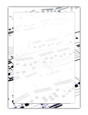 Musik Motiv-Briefpapier Noten Notenblatt (MPA-5195, DIN A4, 25 Blatt)
