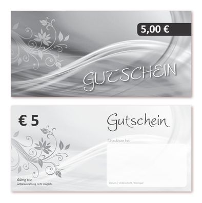 100 x 5 EURO Geschenkgutscheine Gutscheinkarten hochwertige neutrale Gutscheine
