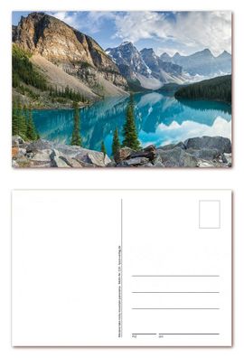 12 Stück Postkarten des Moraine Lakes in den Rocky Mountains (PKT-120)