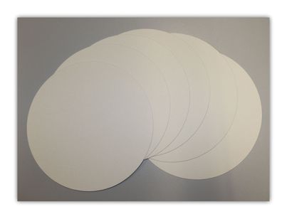 100 Stück Tortenunterlagen, Pappe rund Ø24cm weiß mit glattem Rand kompostierbar