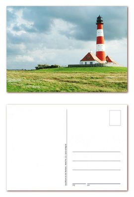12 Stück Postkarten vom Leuchtturm Westerheversand an der Nordsee (PKT-122)