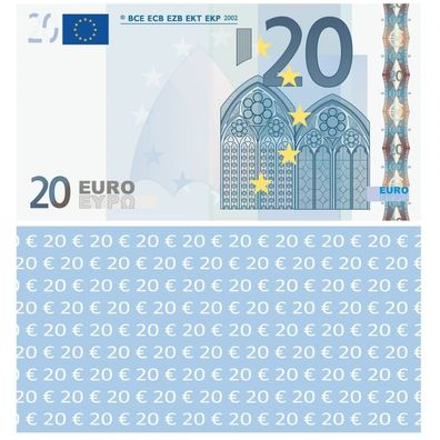 100X 20 Euro Premium Spielgeld 164 x 89 mm Geld Banknoten Geldschein Money 125%