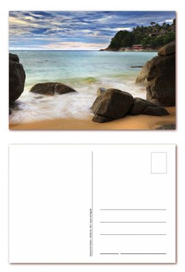 12 Stück Postkarten, Strand mit Felsen, Ansichtskarten (PKT-144)