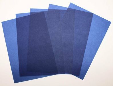 100 Blatt DIN lang Zanders Spectral Transparentpapier 100g Farbe Intensiv-blau