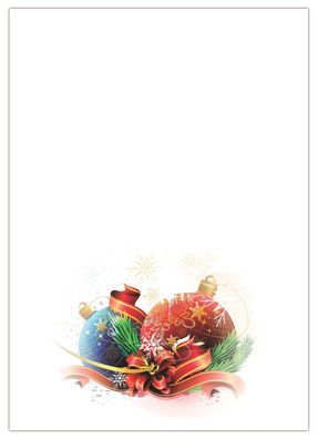 25 Blatt Briefpapier-5055 A4 Format, Motivpapier Weihnachten Gesteck Geschenk