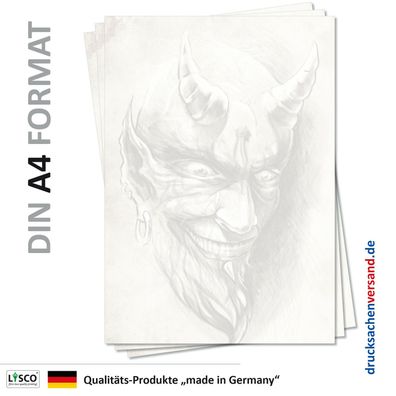 100 Blatt Motivpapier-5124 DIN A4 Teufel Briefpapier Kunst Malerei teuflisch