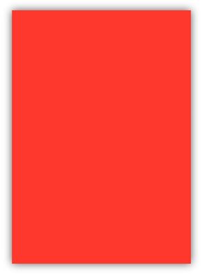 100 Blatt farbiges Premium Briefpapier Caribic DIN A4 Papier-Farbe Zinnober Rot