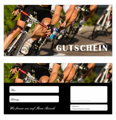 50 x Geschenkgutscheine (Fahrrad-654) Sport Radsport Räder Freizeit Gutscheine