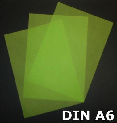 50 Blatt DIN A7 Transparentpapier Zanders Spectral 100g Farbe gelb transparent 