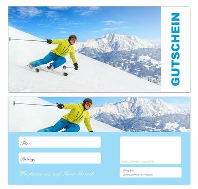 10 x TOP Premium Geschenkgutscheine (Ski-678) Reisen Urlaub Sport Gutscheine