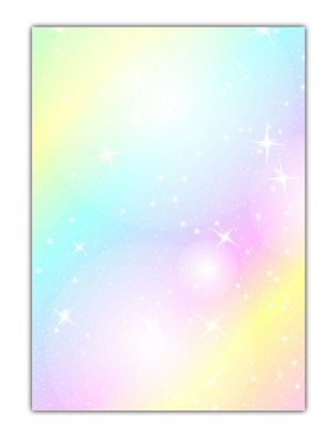 Buntes Motiv-Briefpapier Regenbogenfarben Rainbow (MPA-5215, DIN A4, 100 Blatt)