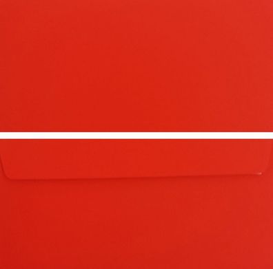 50X Caribic Briefumschläge farbig Zinnober rot DIN lang ohne Fenster haftklebend