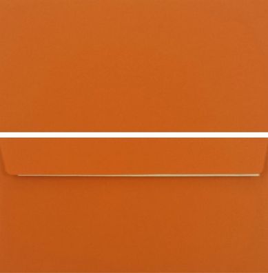 50X Caribic Briefumschläge farbig Orange DIN lang ohne Fenster haftklebend