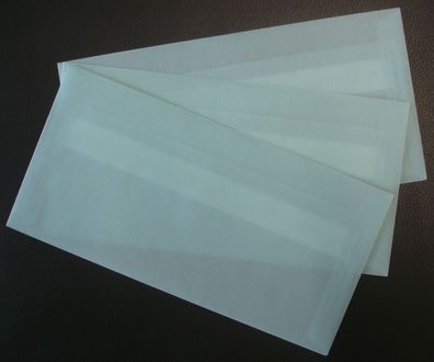 10 Stück Umschläge-Set DIN lang Gmund Briefumschläge türkis transparent UM124