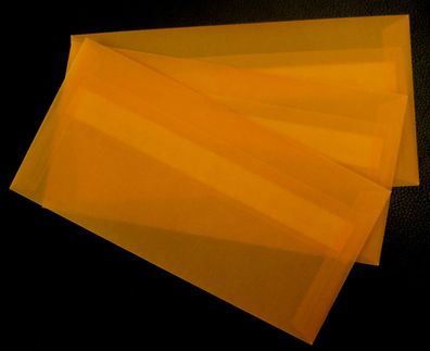10 Stück Umschläge-Set DIN lang Gmund Briefumschläge orange transparent UMS-121