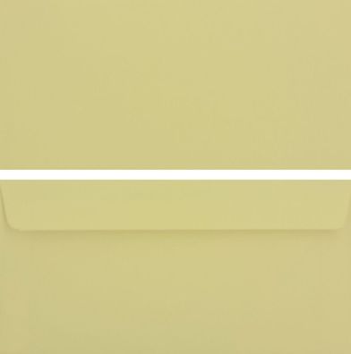 50X Caribic Briefumschläge farbig Zitronengelb DIN lang ohne Fenster haftklebend