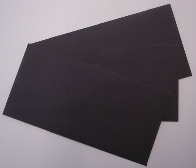 10 Stück Umschläge-Set DIN lang Gmund Briefumschläge schwarz transparent UMS125