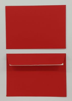 100 X Caribic Briefumschläge-765 Cadmium Rot DIN C6 ohne Fenster haftklebend