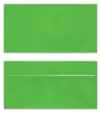 100 X Caribic Briefumschläge Farbe Grasgrün DIN lang ohne Fenster haftklebend