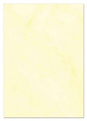 Gastronomie Papier (Gelb-Marmor, A6, 100 Blatt) Briefpapier für Speisekarten