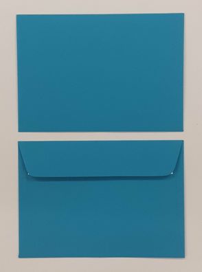 100 X Caribic Briefumschläge Azur Blau DIN C6 ohne Fenster haftklebend UMS-773