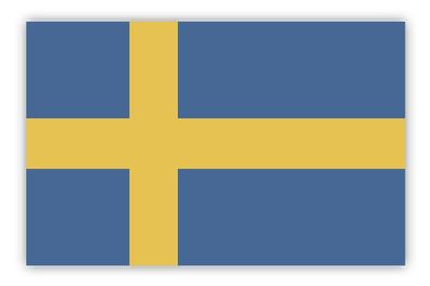 6 X Folienaufkleber Schweden Sweden Flagge Sticker PVC Aufkleber ca. 85 x 55 mm
