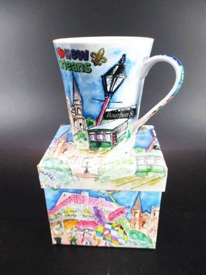 New Orleans Kaffeetasse Becher, Souvenir Tasse USA mit Foto Gift Box, coffee mug