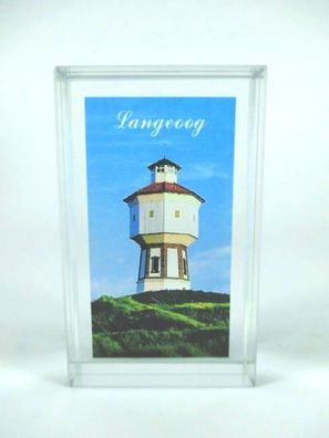 Glasquader Langeoog Leuchtturm in Gift Box Germany Deutschland Souvenir, Neu