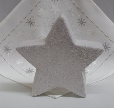 Dolomit Stern gesandet 16 * 16 cm Dekorationsstern weiß