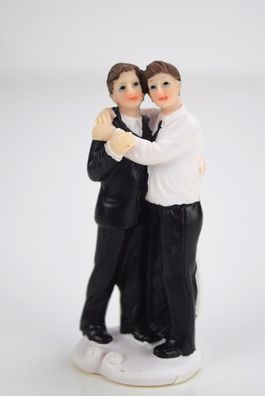 Hochzeitspaar Brautpaar 9 cm Hochzeitsfigur Tortenfigur Tortendeko Mann + Mann : F