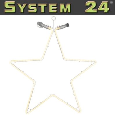 System 24 LED Flat Neon Lichtschlauch Stern 55cm warmweiß 491-84 exkl. Trafo