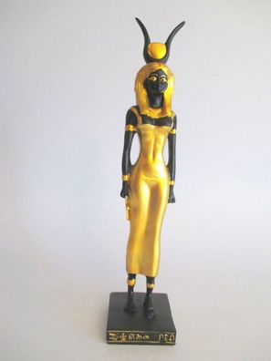 Isis stehend Figur Ägypten 21 cm Polyresin Deko Egypt schwarz gold