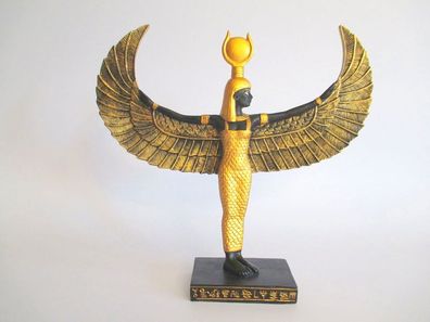 Isis stehend Figur Ägypten 24 cm Polyresin Deko Egypt schwarz gold