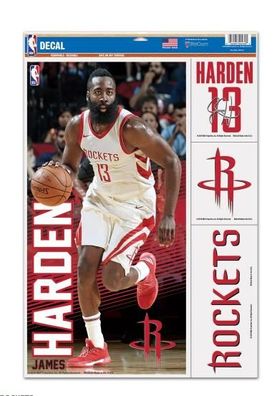 James Harden Houston Rockets 4 Aufkleber Decal Badges Set NBA Basketball