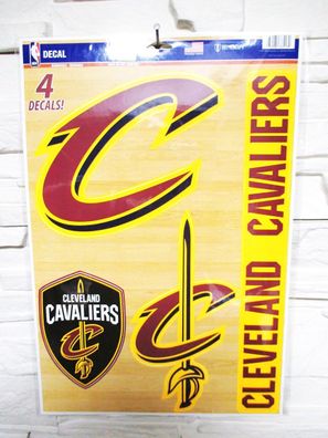 Cleveland Cavaliers 4 Aufkleber Decal Badges Set NBA Basketball