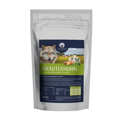 Hundefutter 300g Kräuterhuhn mit Süßkartoffeln & Kräutern | Getreidefrei