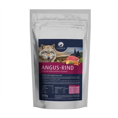300g Angus-Rind mit Süßkartoffeln | Hundefutter trocken, glutenfrei, getreidefrei