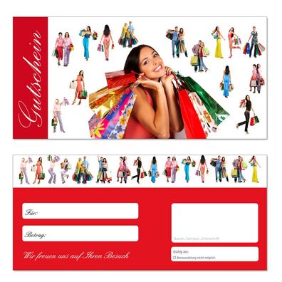 50 x Geschenkgutscheine (Einkauf-634) TOP Gutscheine für Einzelhandel Shopping