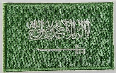 Saudi Arabien Aufnäher gestickt, Flagge Fahne, Patch, Aufbügler,6,5cm, neu