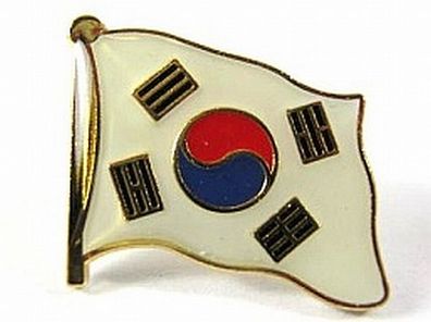 Südkorea Flaggen Pin Anstecker,1,5 cm, South Korea, Neu mit Druckverschluss