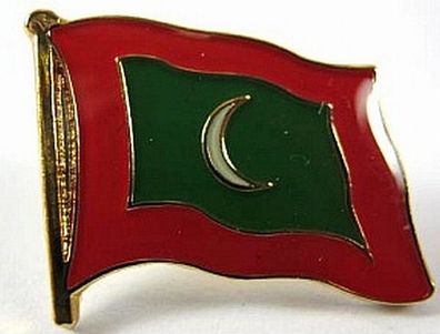 Malediven Flaggen Pin Anstecker,1,5 cm, Maldives, Neu mit Druckverschluss