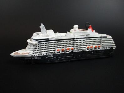 Schiff Modell Kreuzfahrtschiff Queen Victoria,12 cm Polyresin Cruise Ship, NEU