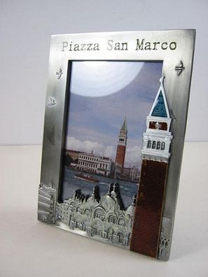 Venedig Venezia Bilderrahmen Metall,16 cm, Markusplatz, NEU, picture frame
