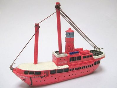 Schiff Feuerschiff Hamburg rot,12 cm Polyresin Collector ship, Neu