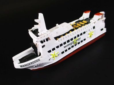 Schiff Boot MS Wangeroge Fähre Fährschiff 12 cm Polyresin Ship Modell