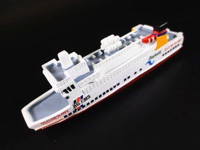 Schiff Boot MS Ostfriesland Fähre Borkum 13 cm Polyresin Ship Modell