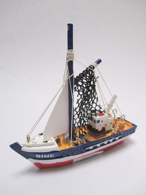 Schiff Modell Fischkutter Nordsee BINE 11 cm Polyresin ship Collector